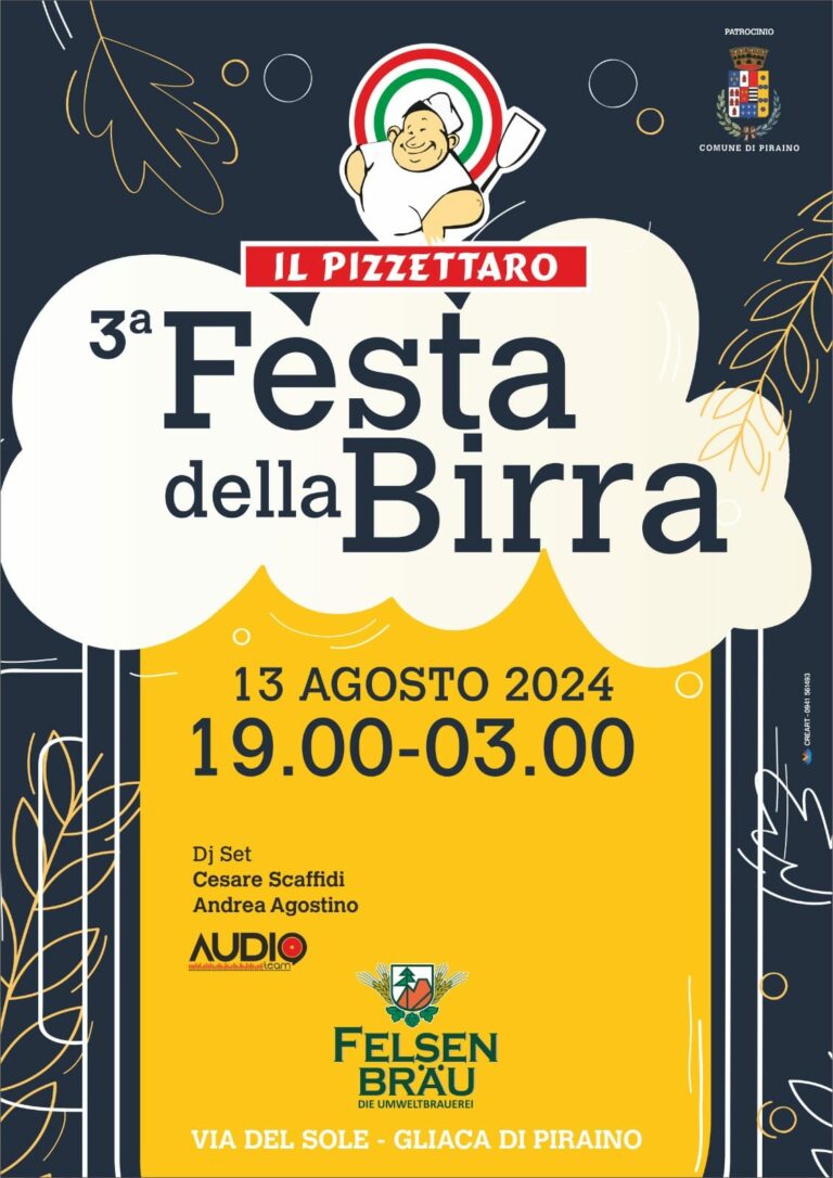 Questa sera la 3° Edizione della “Festa della Birra” a Gliaca di Piraino