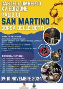 XV Edizione Palio di San Martino – Corsa delle Botti – 09 – 10 Novembre a Castell’Umberto